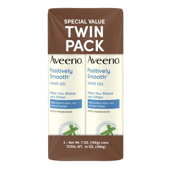 aveeno-positively-smooth-moisturizing-shave-gel-with-soy-aloe-vitamin-e-twin-pac image 1