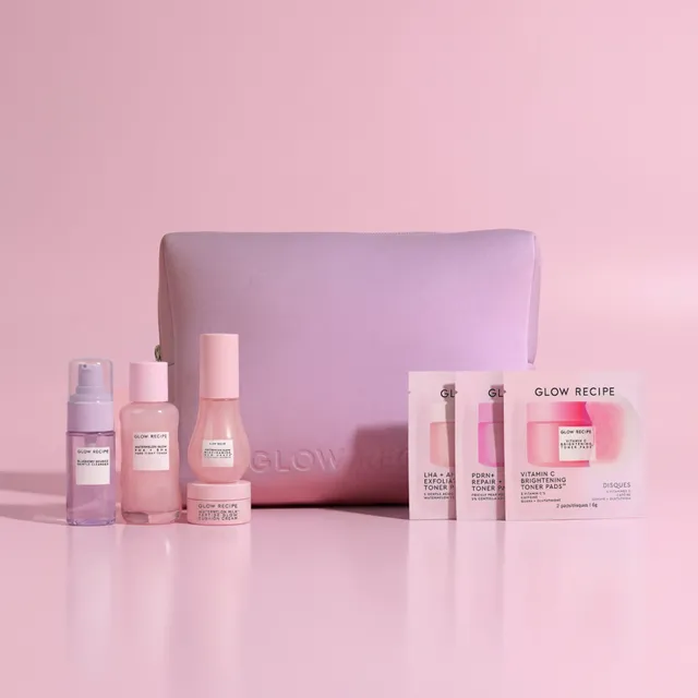 glow-recipe-glow-to-go-travel-kit-pink-neoprene-pouch-mini-cleanser image 1
