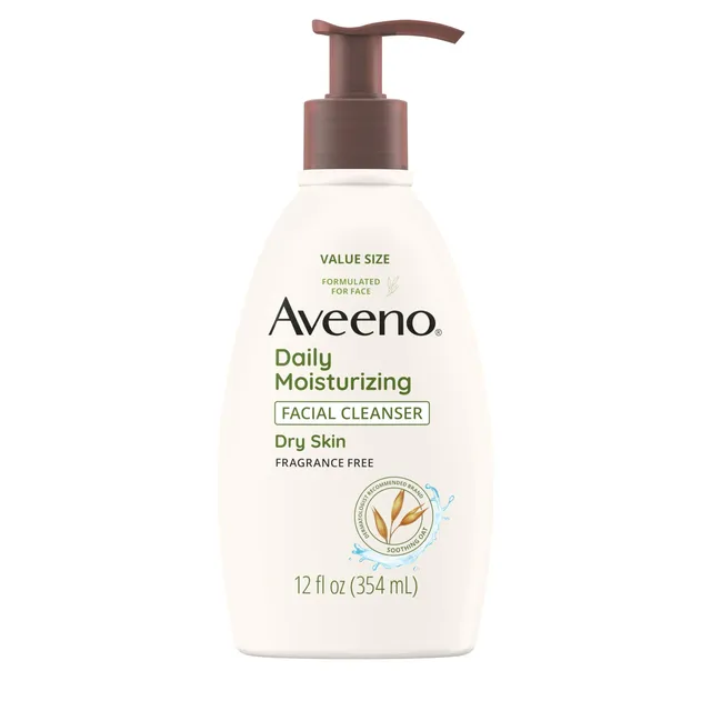 aveeno-daily-moisturizing-facial-cleanser-for-dry-skin-gentle-face-wash-with-pre image 1