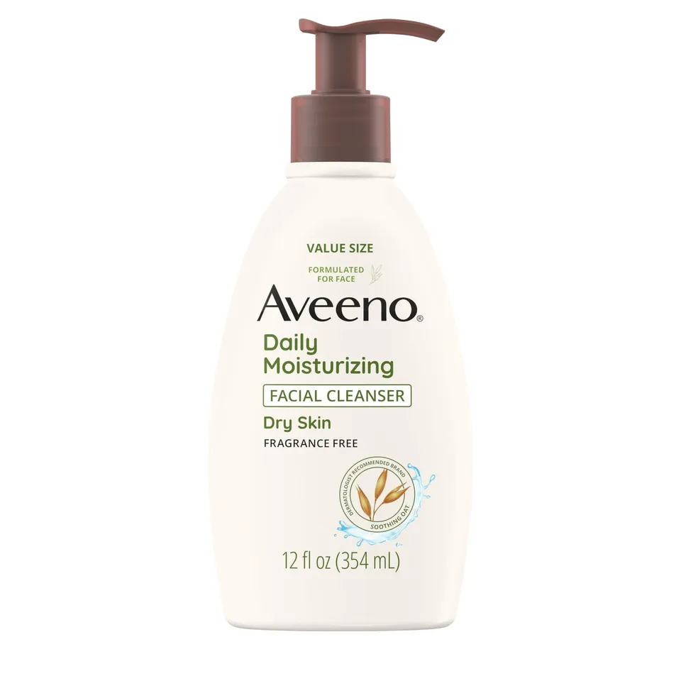 aveeno-daily-moisturizing-facial-cleanser-for-dry-skin-gentle-face-wash-with-pre image 1