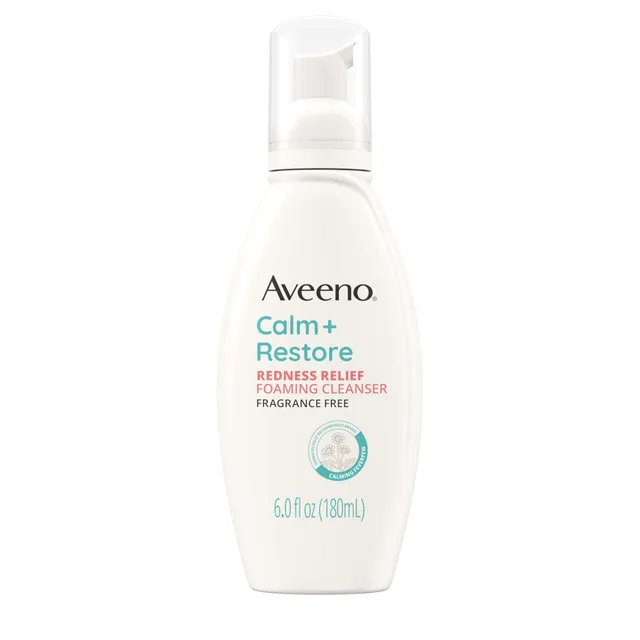 aveeno-calm-restore-redness-relief-foaming-cleanser-with-calming-feverfew-fragra image 1