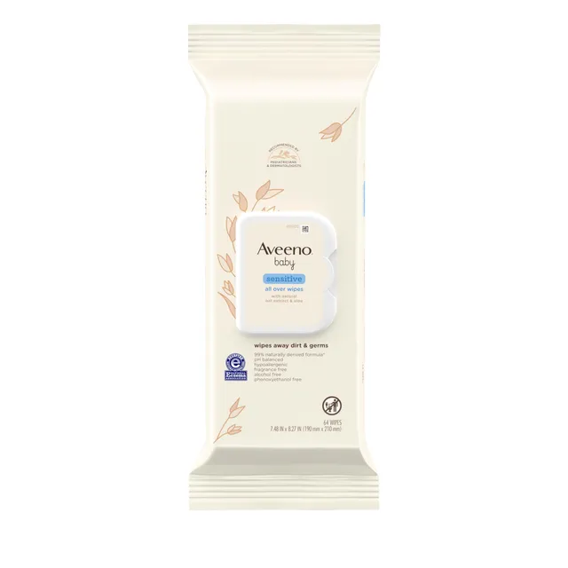 aveeno-baby-sensitive-all-over-wipes-with-aloe-natural-oat-extract-fragrance-fre image 1