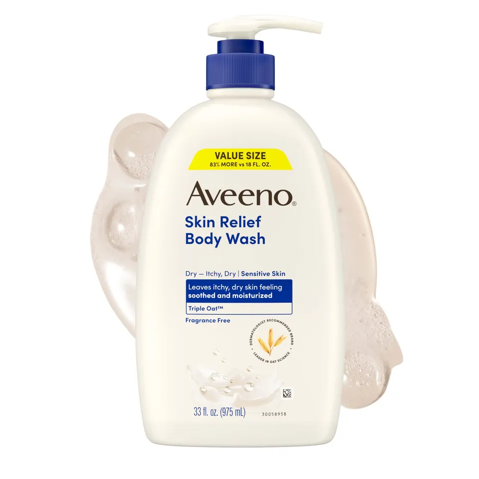 aveeno-skin-relief-body-wash-value-size-33-fl-oz-fragrance-free-gentle-daily-bod image 1