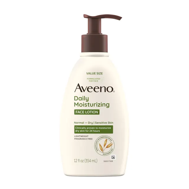 aveeno-daily-moisturizing-face-lotion-with-prebiotic-oat-fragrance-free-12-fl-oz image 1