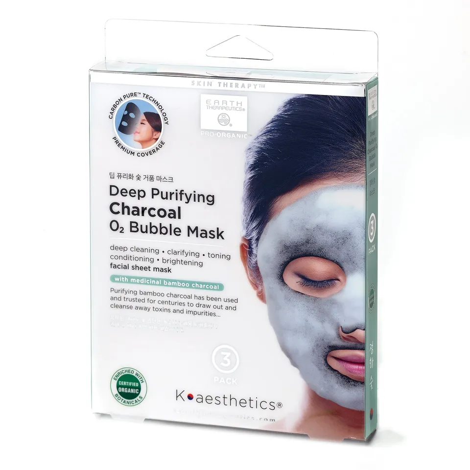 earth-therapeutics-deep-purifying-charcoal-bubble-mask-3-pack-bamboo-charcoal-te image 1