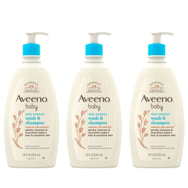 aveeno-baby-gentle-body-wash-shampoo-with-natural-oat-extract-tear-free-paraben- image 1