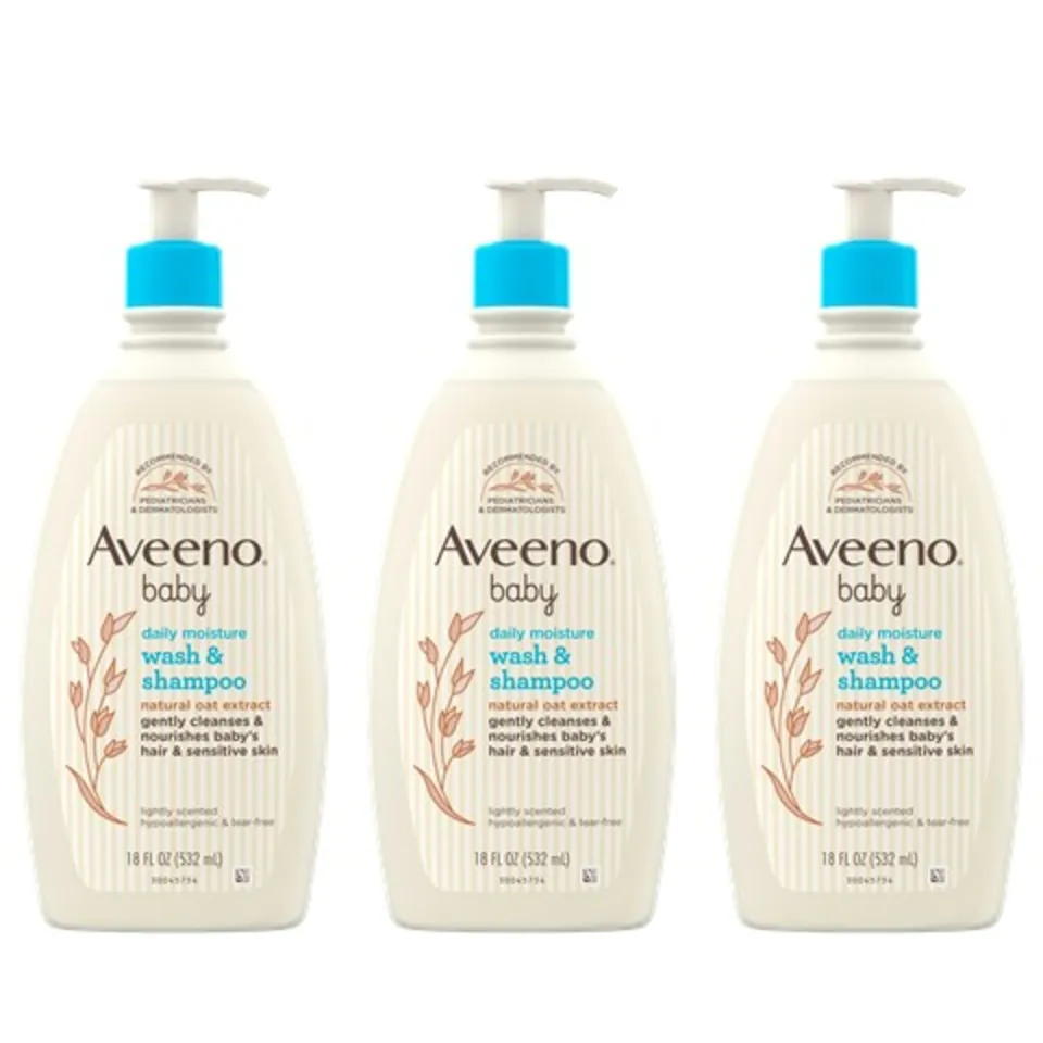 aveeno-baby-gentle-body-wash-shampoo-with-natural-oat-extract-tear-free-paraben- image 1