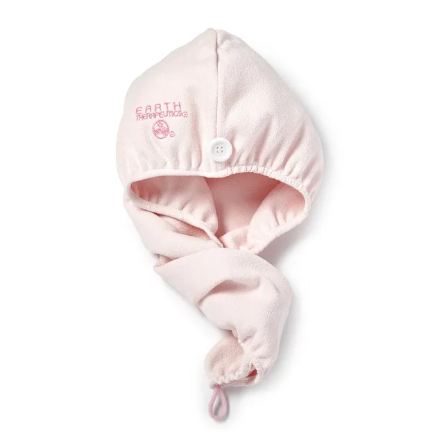earth-therapeutics-ultra-absorbent-quick-dry-hair-turban-pink-microfiber-towel-f image 1