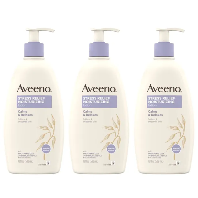 aveeno-stress-relief-moisturizing-body-lotion-with-lavender-natural-oatmeal-esse image 1