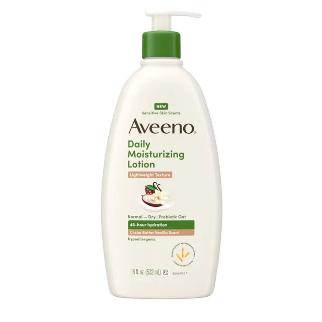 aveeno-daily-moisturizing-lotion-cocoa-butter-vanilla-scent-with-prebiotic-oat-l image 1