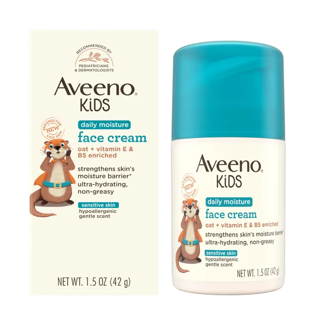aveeno-kids-daily-moisture-face-cream-with-oat-vitamin-e-b5-1-5-oz-travel-size image 1