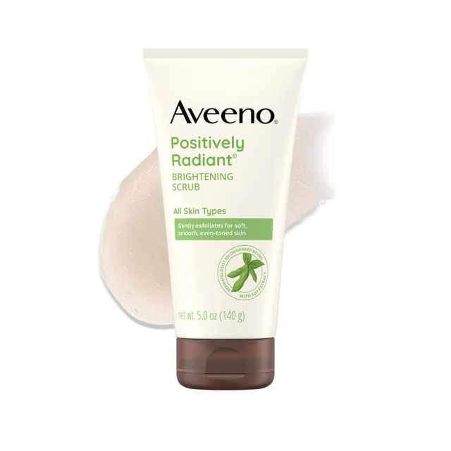 aveeno-positively-radiant-skin-brightening-exfoliating-daily-face-wash-scrub-gen image 1