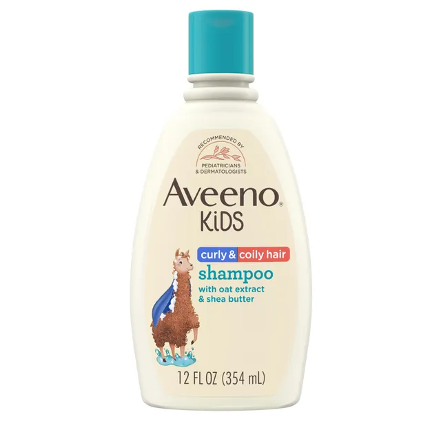 aveeno-kids-curly-coily-hair-shampoo-with-oat-extract-shea-butter-type-3-4-hair- image 1