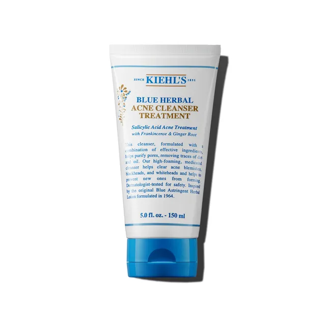 kiehl-s-blue-herbal-acne-cleanser-treatment-with-salicylic-acid-5-oz-foaming-fac image 1