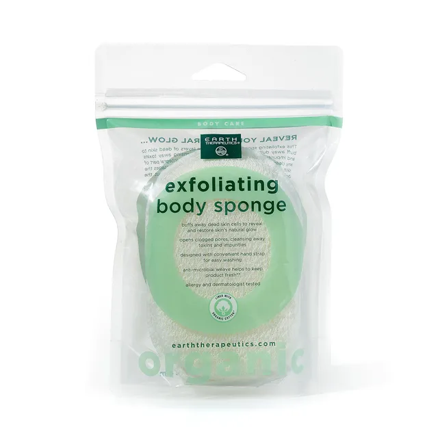 earth-therapeutics-organic-cotton-exfoliating-hydro-sponge-oval image 1