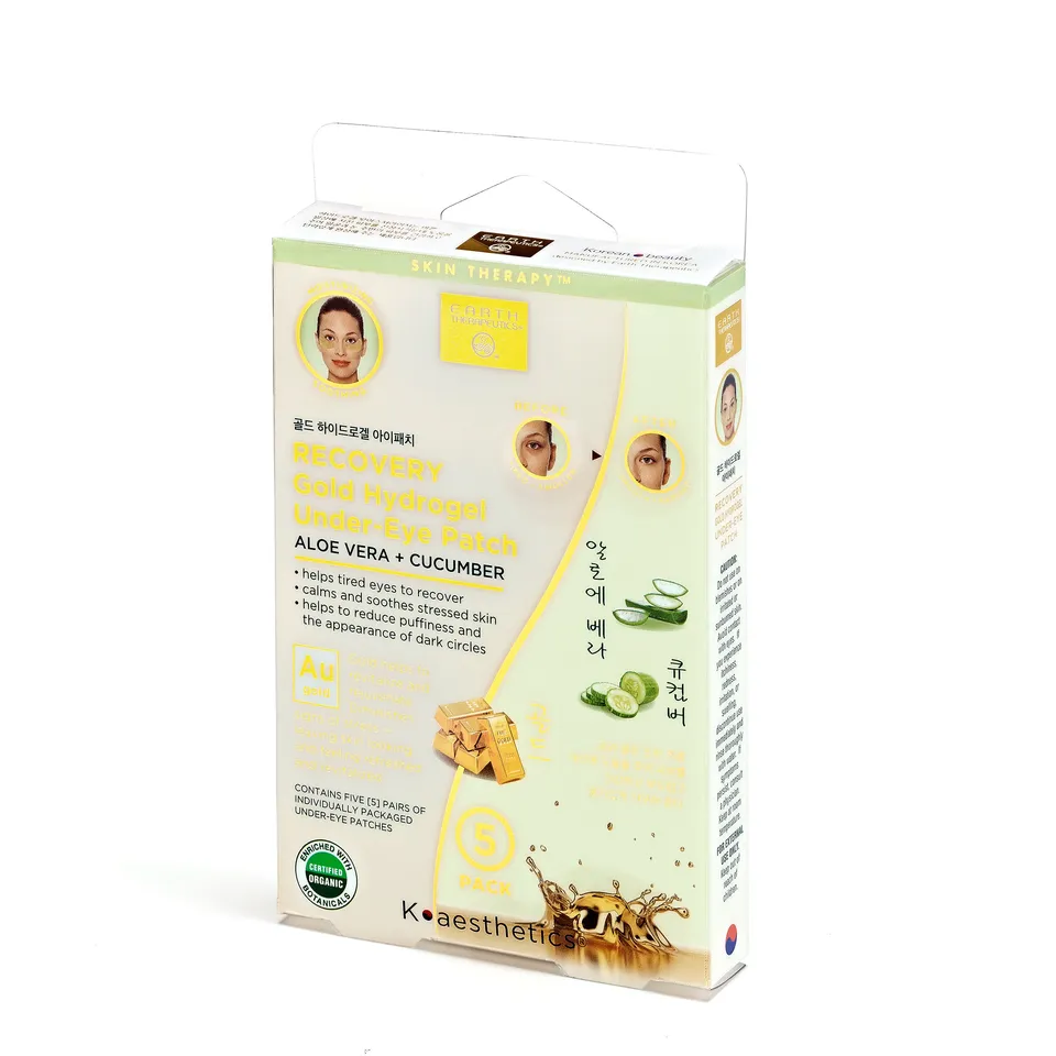 earth-therapeutics-recovery-gold-hydrogel-under-eye-patch-aloe-vera-cucumber image 1