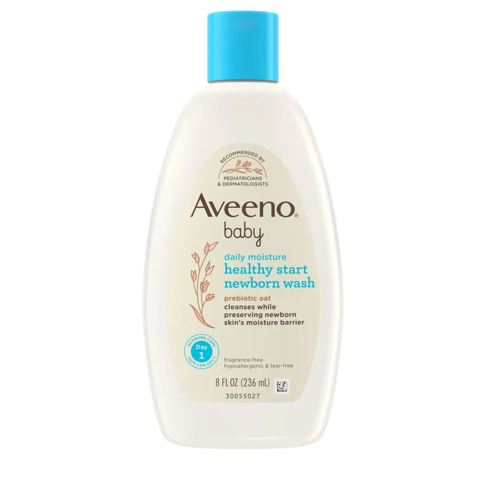 aveeno-baby-healthy-start-nourishing-newborn-wash-prebiotic-oat-tear-free-8-fl-o image 1