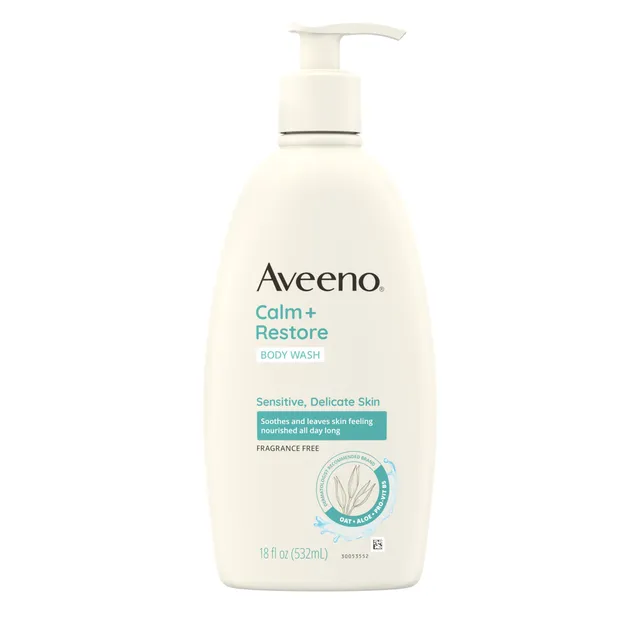 aveeno-calm-restore-daily-body-wash-for-sensitive-skin-with-oat-aloe-pro-vitamin image 1