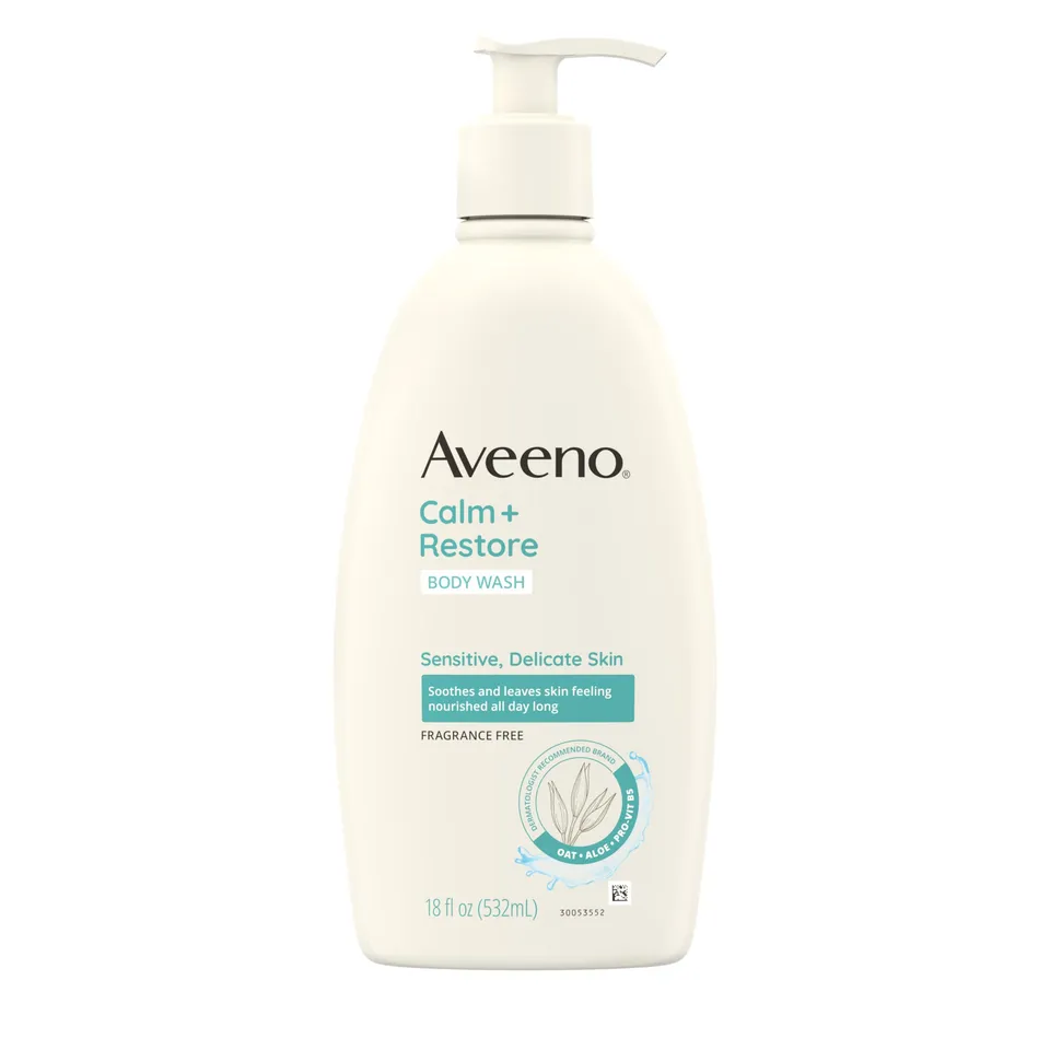 aveeno-calm-restore-daily-body-wash-for-sensitive-skin-with-oat-aloe-pro-vitamin image 1
