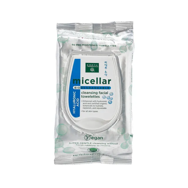 earth-therapeutics-micellar-cleansing-facial-wipes-with-hyaluronic-acid-biodegra image 1