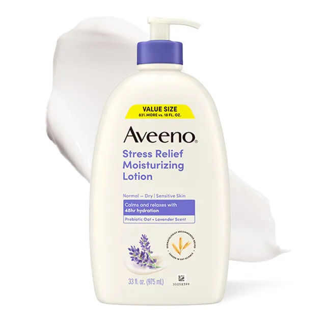 aveeno-stress-relief-moisturizing-body-lotion-value-size-33-fl-oz-lavender-scent image 1