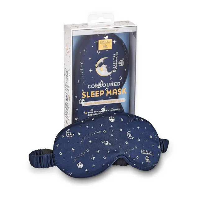 earth-therapeutics-contoured-beauty-sleep-mask-100-mulberry-silk-lash-protecting image 1