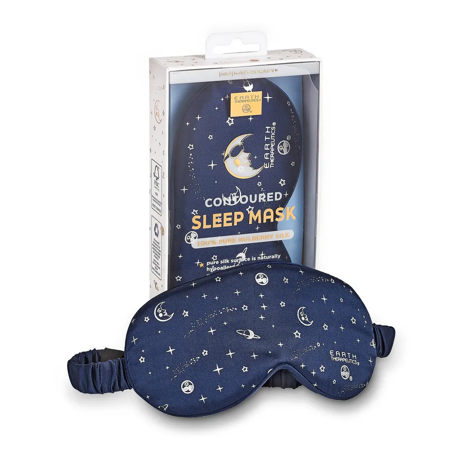 earth-therapeutics-contoured-beauty-sleep-mask-100-mulberry-silk-lash-protecting image 1