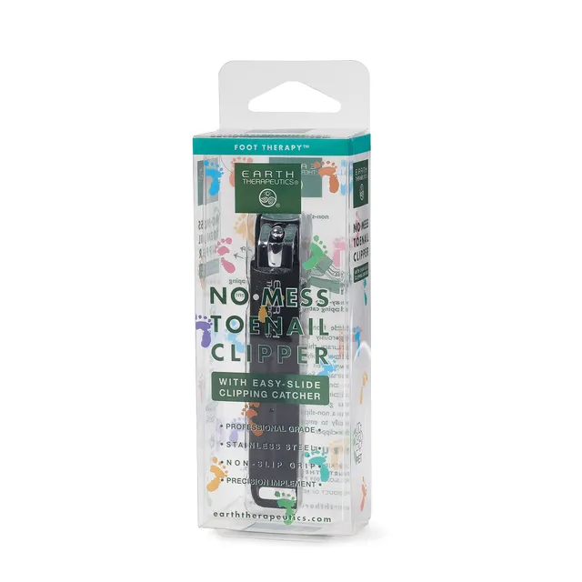 earth-therapeutics-no-mess-toenail-clipper-stainless-steel-with-catcher-and-buil image 1