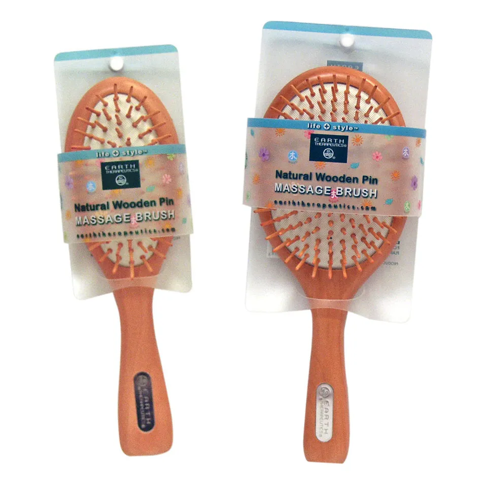 earth-therapeutics-natural-wooden-pin-massage-brush-for-scalp-and-hair image 1