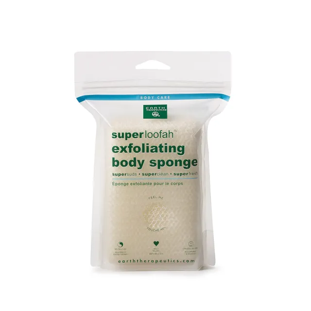 earth-therapeutics-super-loofah-exfoliating-body-sponge-mesh-loofah-bath-sponge image 1