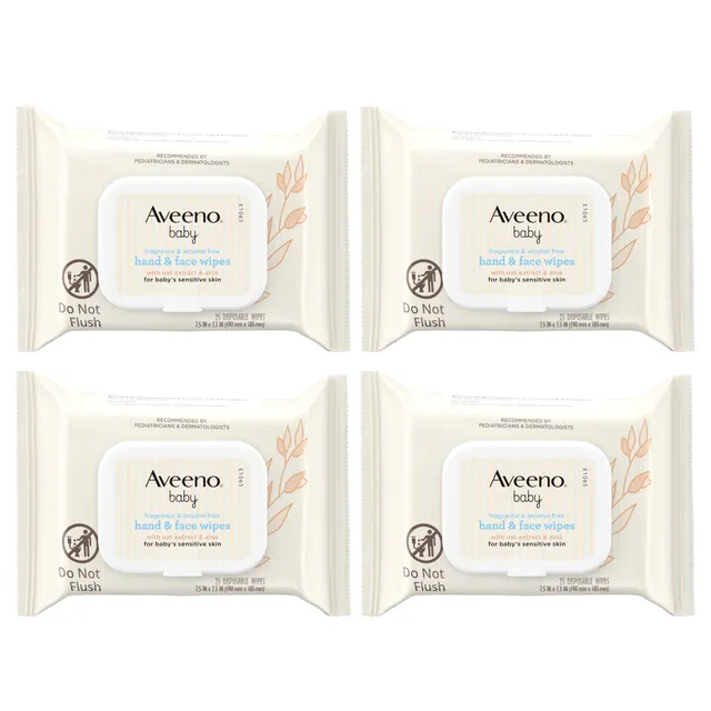 aveeno-baby-fragrance-free-hand-face-wipes-with-oat-extract-aloe-hypoallergenic- image 1