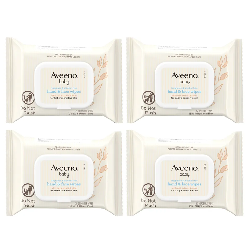 aveeno-baby-fragrance-free-hand-face-wipes-with-oat-extract-aloe-hypoallergenic- image 1