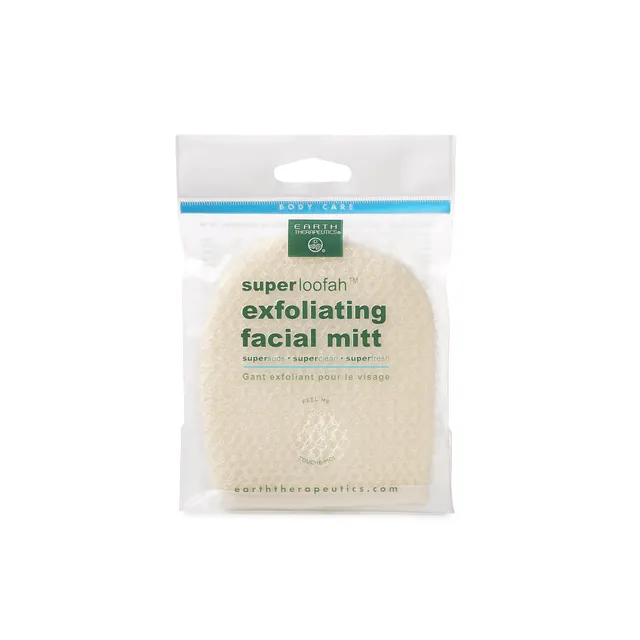 earth-therapeutics-super-loofah-exfoliating-facial-mitt image 1