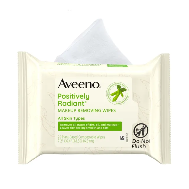 aveeno-positively-radiant-alcohol-free-makeup-removing-wipes-for-face-with-soy-u image 1