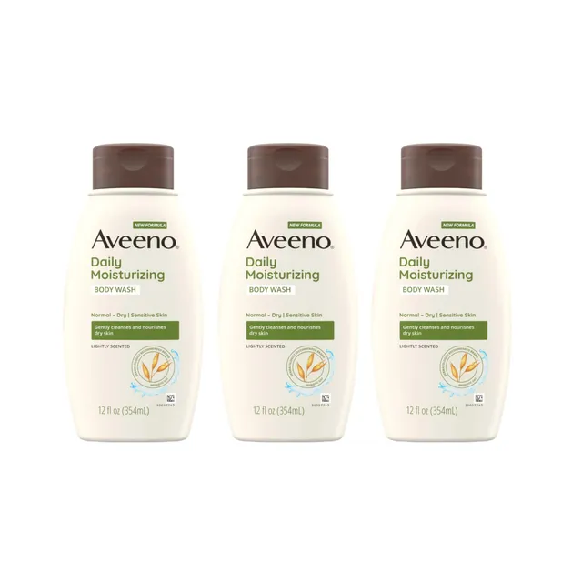 aveeno-daily-moisturizing-body-wash-with-prebiotic-oat-3-pack-12-fl-oz-each-for- image 1