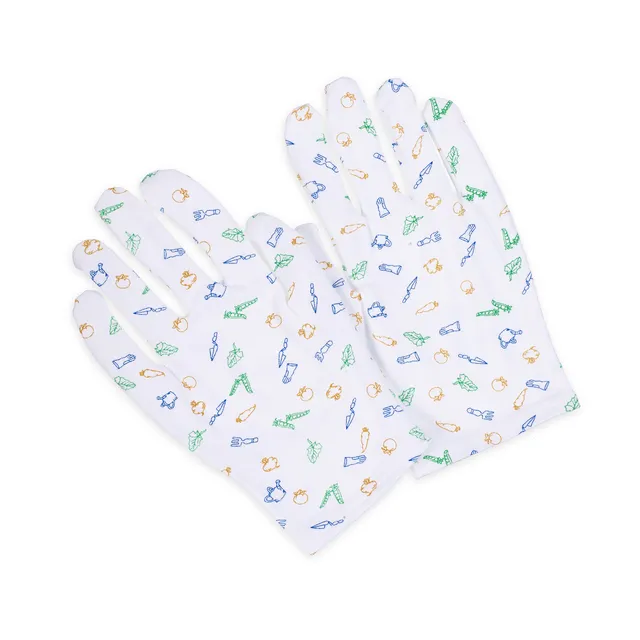 earth-therapeutics-moisturizing-hand-gloves-garden-print-therma-flo-weave-overni image 1