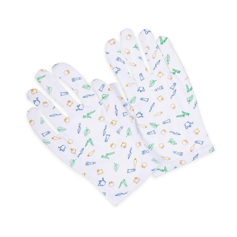 earth-therapeutics-moisturizing-hand-gloves-garden-print-therma-flo-weave-overni image 1