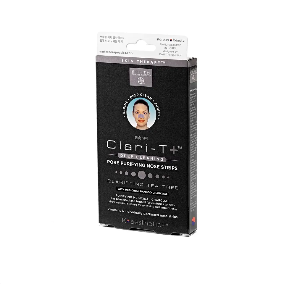 earth-therapeutics-charcoal-nose-strips-6-pack-clarifying-tea-tree-bamboo-charco image 1