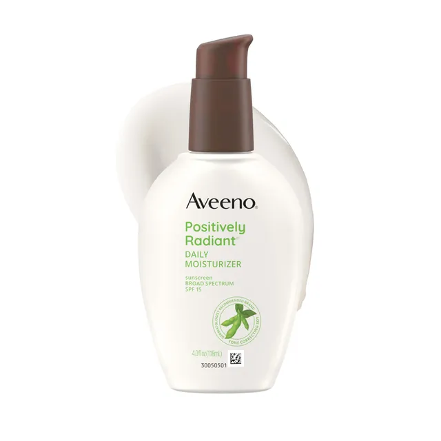 aveeno-positively-radiant-daily-face-moisturizer-with-spf-15-hydrating-facial-lo image 1