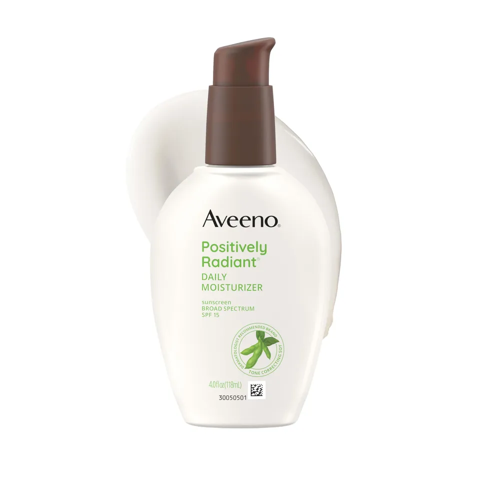 aveeno-positively-radiant-daily-face-moisturizer-with-spf-15-hydrating-facial-lo image 1