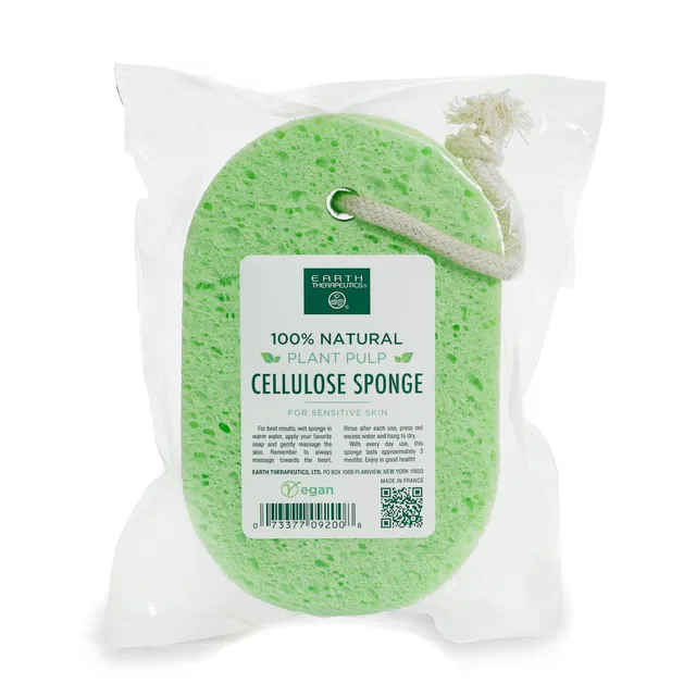 earth-therapeutics-natural-cellulose-sponge-green image 1