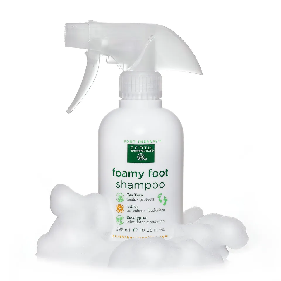 earth-therapeutics-foamy-foot-shampoo-tea-tree-oil-eucalyptus-spray-on-cleanser image 1