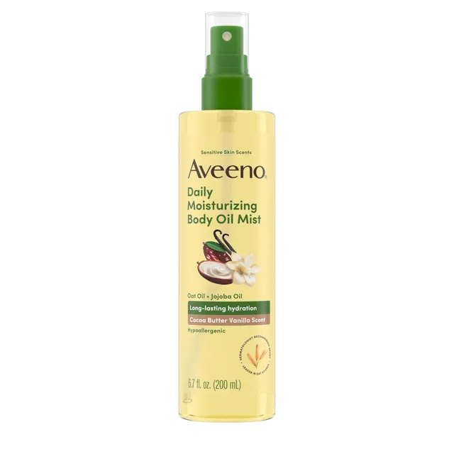 aveeno-daily-moisturizing-body-oil-mist-cocoa-butter-vanilla-scent-with-oat-oil- image 1