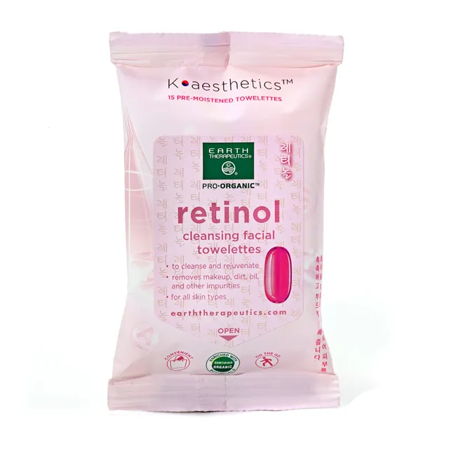 earth-therapeutics-cleansing-facial-towelettes-retinol-travel-size image 1