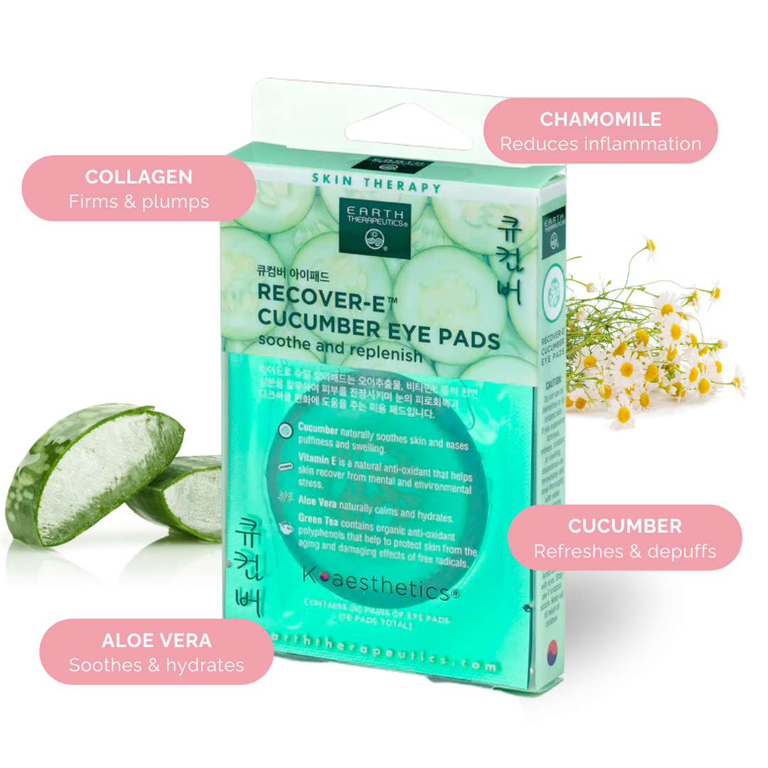 earth-therapeutics-recover-e-cucumber-eye-pads-5-pairs-soothing-under-eye-treatm image 2