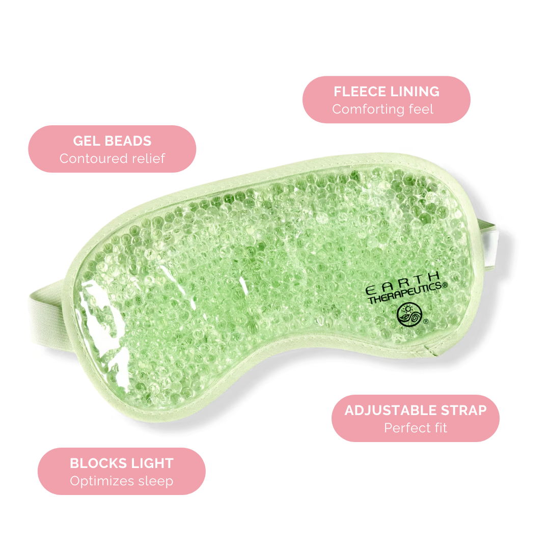 earth-therapeutics-gel-bead-sleep-mask-green-pink image 2
