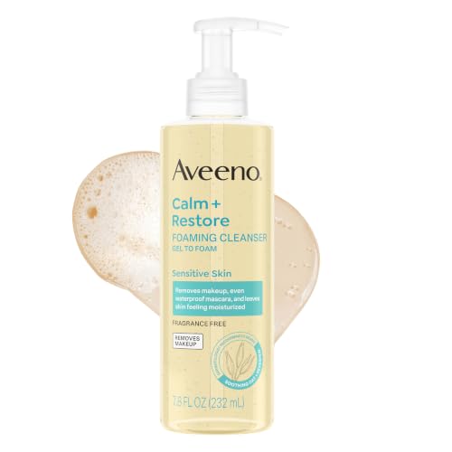 aveeno-calm-restore-foaming-cleanser-gentle-fragrance-free-face-wash-for-sensiti image 8