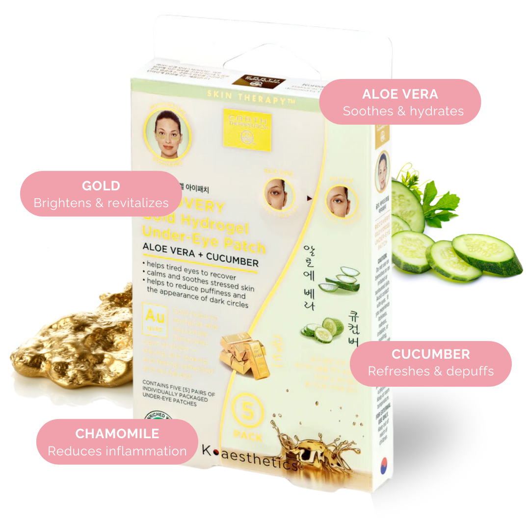 earth-therapeutics-recovery-gold-hydrogel-under-eye-patch-aloe-vera-cucumber image 2