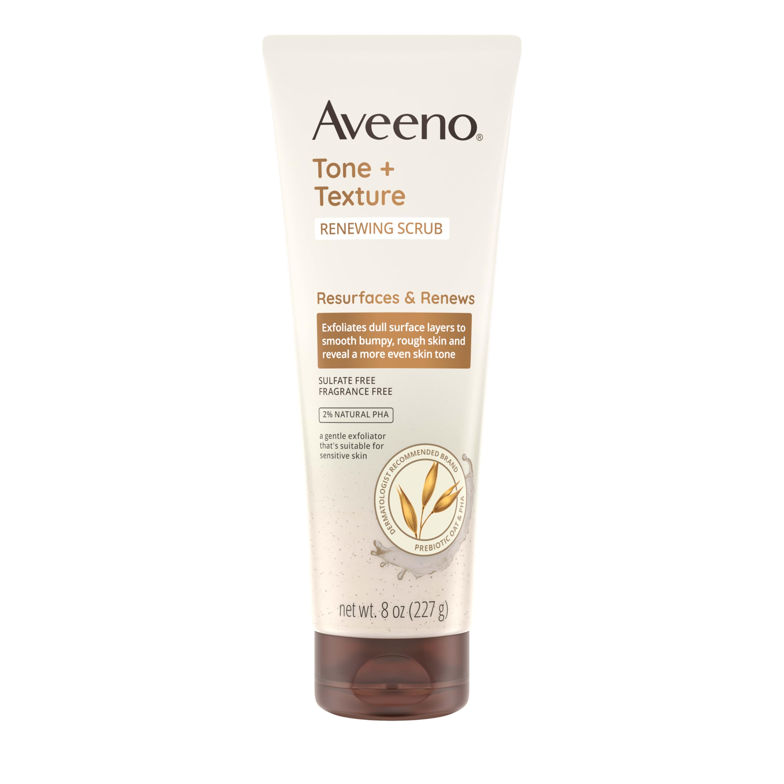aveeno-tone-texture-renewing-body-scrub-prebiotic-oat-exfoliating-wash-for-smoot image 1
