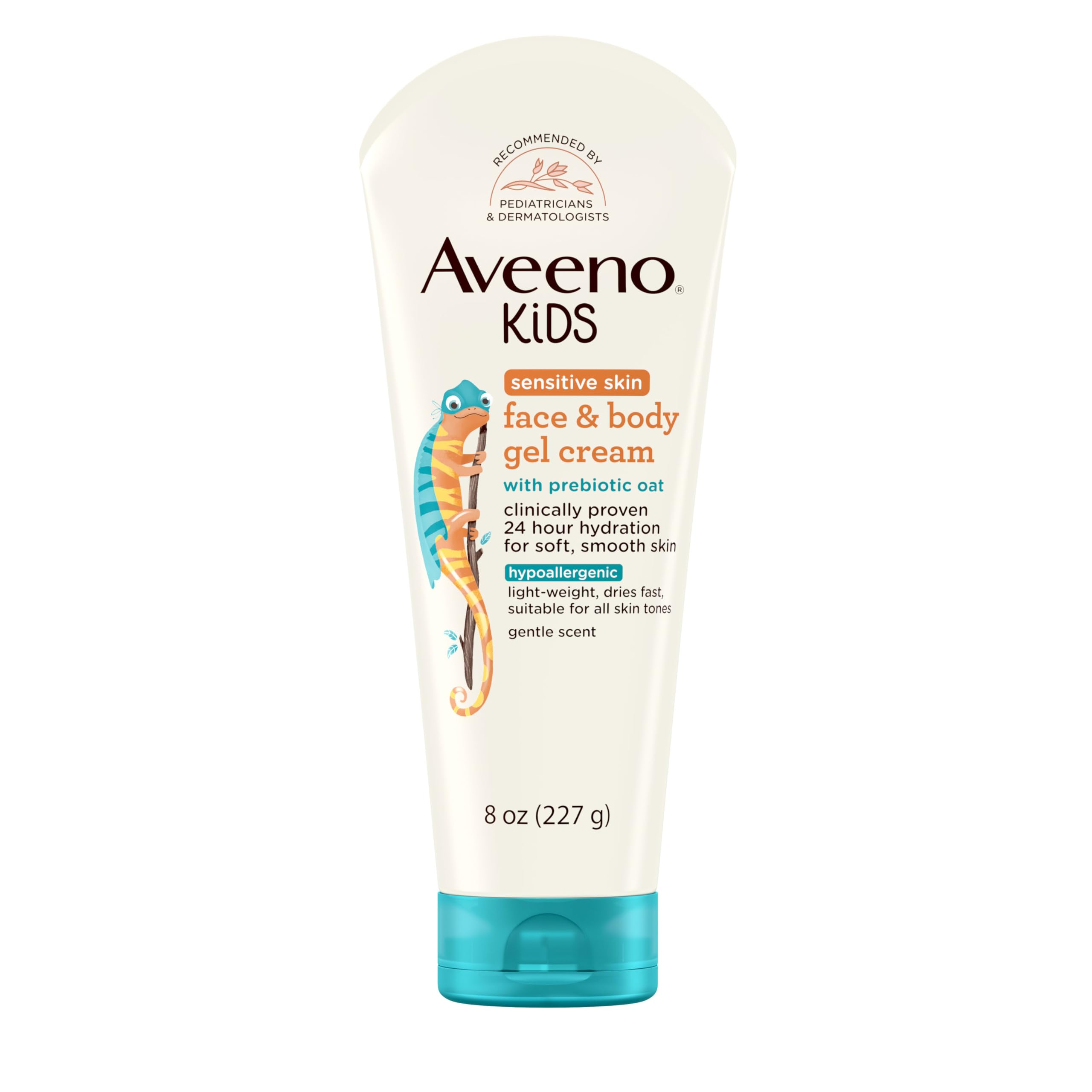aveeno-kids-sensitive-skin-face-body-gel-cream-with-prebiotic-oat-8-oz image 1